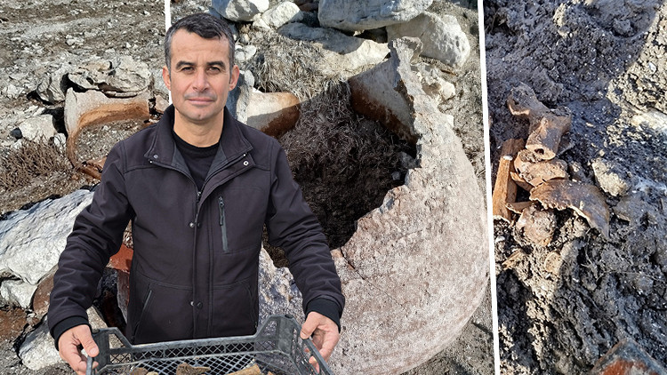 Göl çekilince sahilde ortaya çıktı: Küplerin içindeki hayrete düşürdü