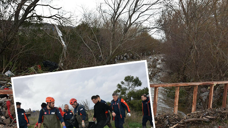 İzmir'de köprüden geçen araç sele kapıldı: 2 ölü