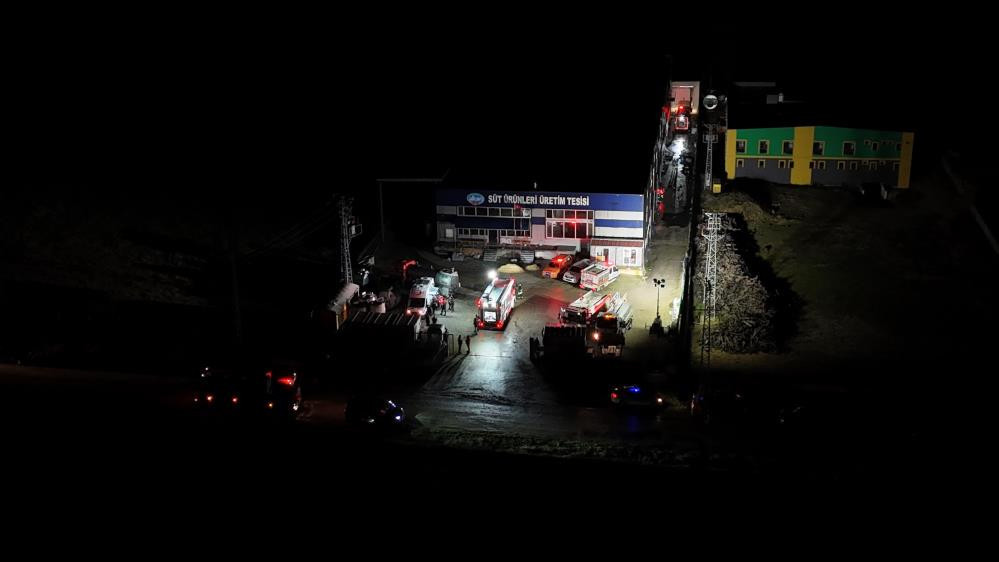 Süt ürünleri tesisinde yangın