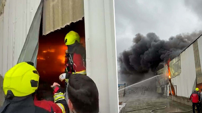 Balıkesir'de depo yangını: Ekipler müdahale ediyor