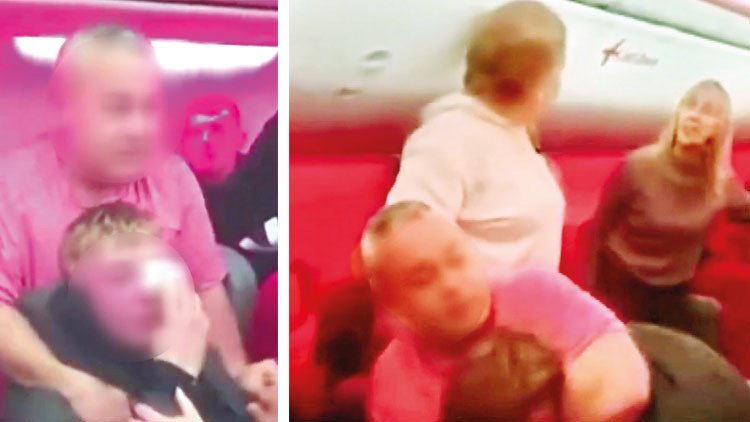 Yumruklu kavga uçağı indirdi