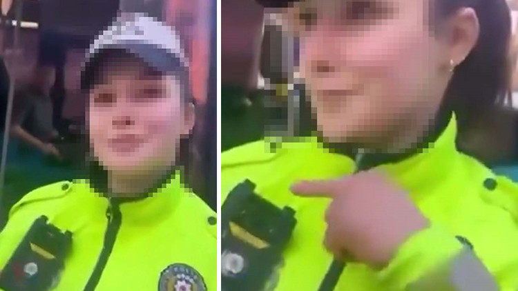 Trafik polislerini kayda alıp sosyal medyadan yayınlayan sürücü gözaltına alındı
