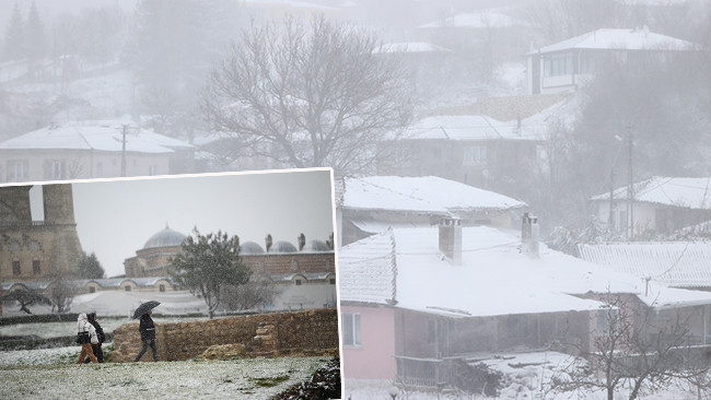 Kar yağışı başladı: Evler beyaz örtüyle kaplandı! 'Karın keyfini çıkarıyoruz'