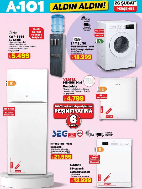 SATIŞTA A101 ALDIN ALDIN AFİŞİ 26 ŞUBAT 2026 || A101 bu hafta aktüel kataloğu indirimli ürünleri neler A101 broşürü ile tiny house, elektronik para kasası, akıllı hava temizleyici ve sprey mop raflarda...