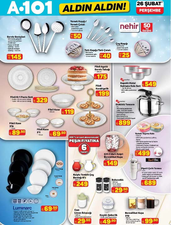 SATIŞTA A101 ALDIN ALDIN AFİŞİ 26 ŞUBAT 2026 || A101 bu hafta aktüel kataloğu indirimli ürünleri neler A101 broşürü ile tiny house, elektronik para kasası, akıllı hava temizleyici ve sprey mop raflarda...