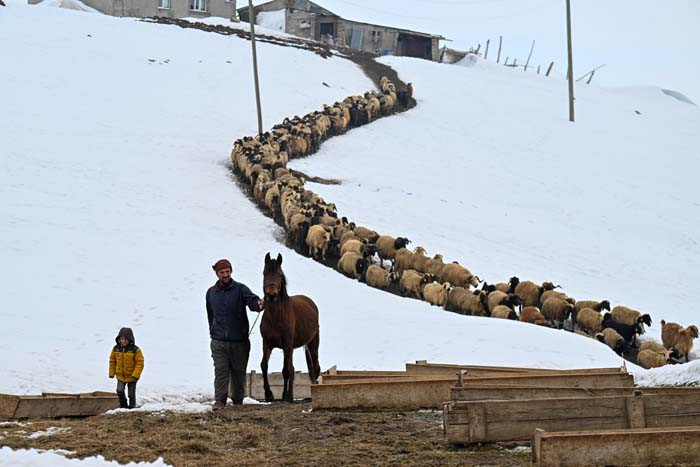  Herkes gitti onlar gitmiyor Burada 6 ay kar yağışı sürüyor, evimi bırakmayacağım