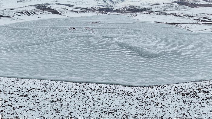  100 bin dönüm araziyi sulayan baraj dondu