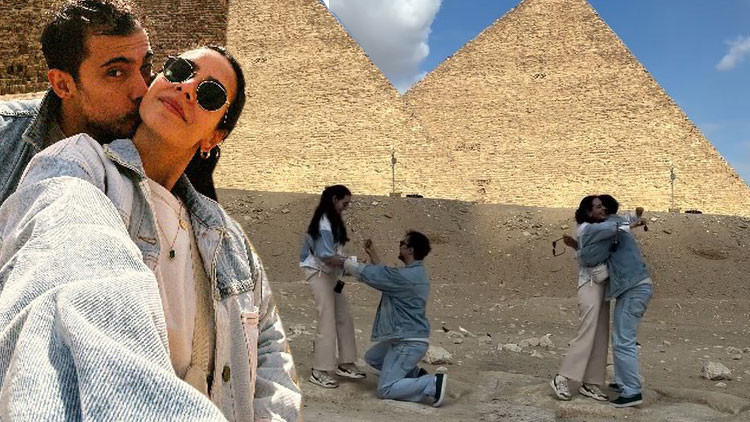 1 yıllık aşkta mutlu son... Ünlü oyuncudan Mısır'da evlilik teklifi