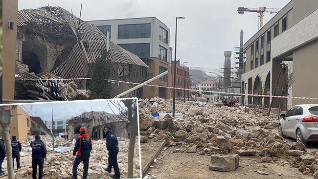Malatya'da cami inşaatında göçük: 1 kişi yaralandı