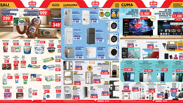 YEPYENİ BİM'DE BU HAFTA 10-11-13 MART 2026 KATALOĞU TÜM ÜRÜNLER TAM LİSTE (BİM AFİŞİ VE İNDİRİM BROŞÜRÜ) || Bim'de gelecek hafta ürünleri neler? Bim katalog Ramazan sunum kaseleri getiriyor