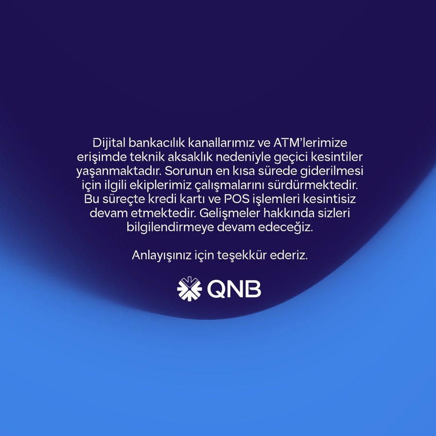 QNBDEN AÇIKLAMA GELDİ