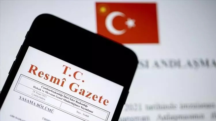 RESMİ GAZETEDE YAYIMLANDI
