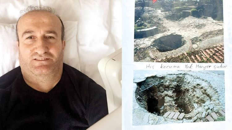 Çukura düşüp ayağını kırdı… 1 milyon TL’lik ihmal