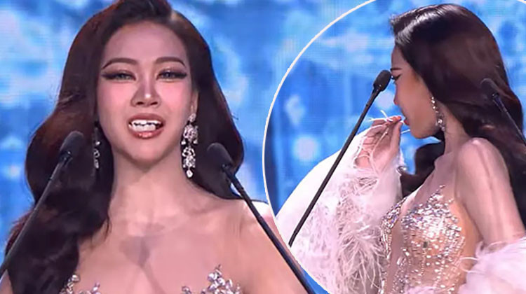 Güzellik kraliçesi olmak için çabalıyordu: Sahnede konuşurken takma dişleri ağzından düştü