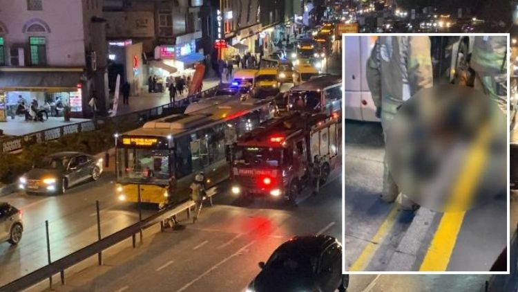 Metrobüste korkunç kaza.... Dengesini kaybedince metrobüsün altında kaldı