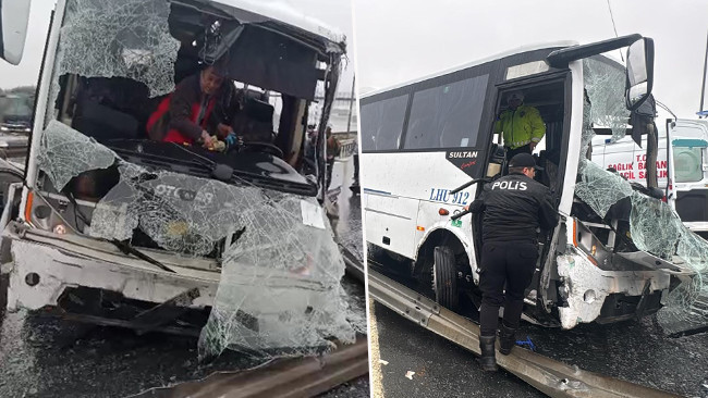 Başakşehir'de polis servisinin de karıştığı zincirleme kazada 1 polis şehit oldu, yaralılar var