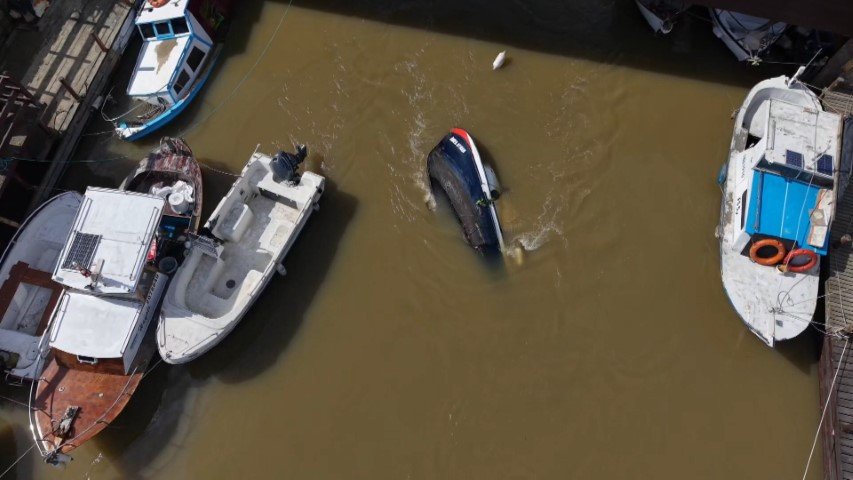 İstanbulda sağanak sonrası Boğazın rengi değişti