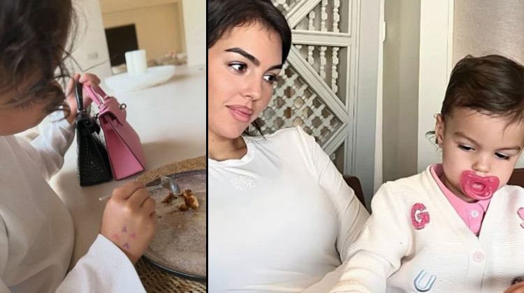 Zenginlik bu işte... Küçük kızı bile parayla oynuyor