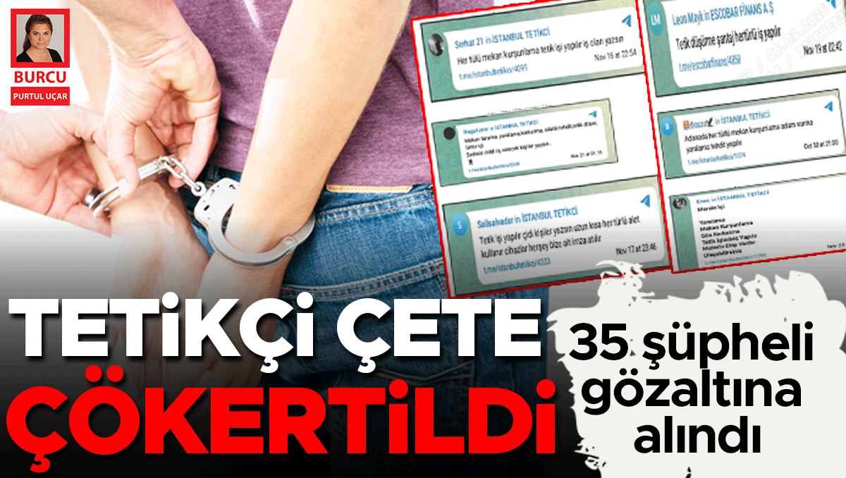 Tetikçi çete çökertildi... 35 şüpheli gözaltına alındı