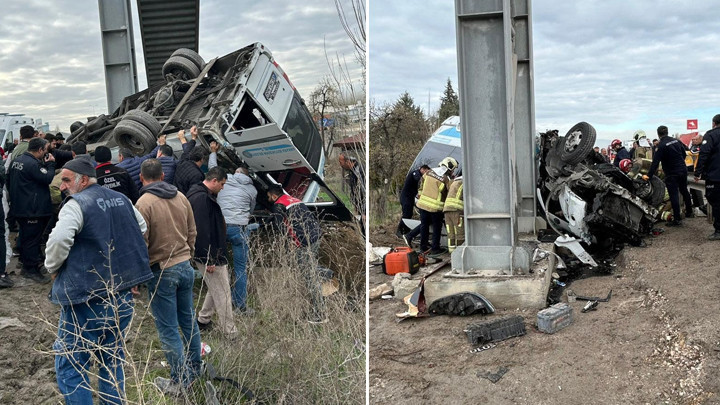 Son dakika... Ankara'da feci kaza! Özel halk otobüsünün üst geçide çarptı: 4 can kaybı