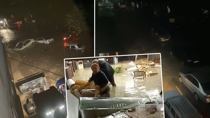 Osmaniye'de sele kapılan araçtaki 2 kişi hayatını kaybetmişti! Dehşetin ilk anları kamerada