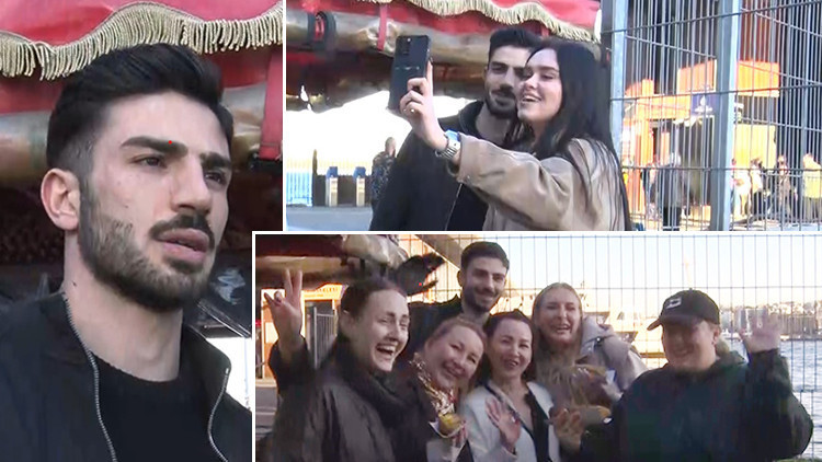 Karaköy'deki kestaneci Alper Temel sosyal medyada turistlerin ilgi odağı oldu