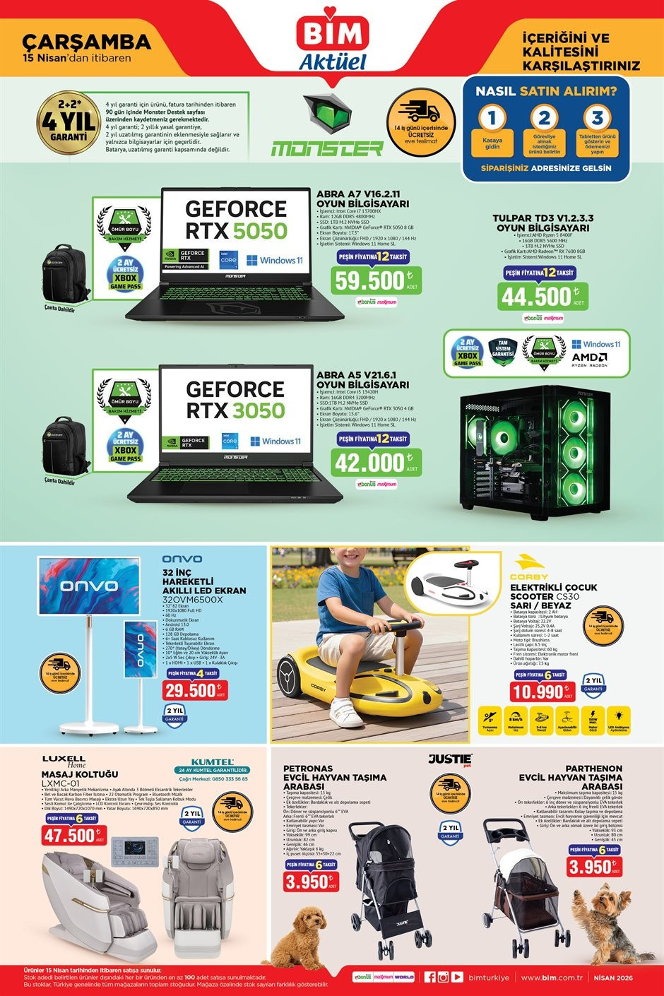 BİM AKTÜEL 15 NİSAN 2026 KATALOĞU