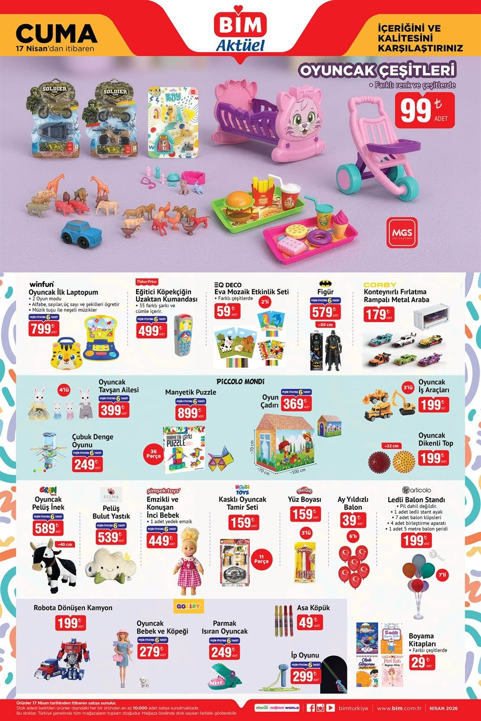 YEPYENİ BİM AKTÜEL 17 NİSAN 2026 KATALOĞU İNDİRİMLİ BROŞÜRÜ TAM LİSTE || Bimde bu hafta neler var Bim aktüel afişi Sepetli Bisiklet, Tuşlu Telefon, Işıklı Scooter Getiriyor