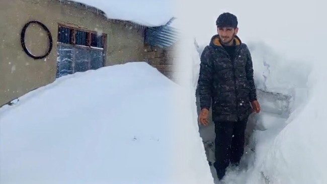 Dar geçitlerden evlerine ulaşmaya çalışıyorlar! '5 aydır bu haldeyiz, köy görünmüyor'