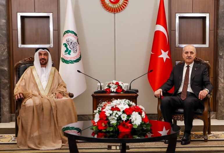 TBMM Başkanı Numan Kurtulmuş, Arap Parlamentosu Başkanı Alyammahi'yi konuk etti