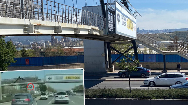 Ankara'da feci olay: Afiş asarken üst geçitten düştü! Otomobilin altında kalarak hayatını kaybetti