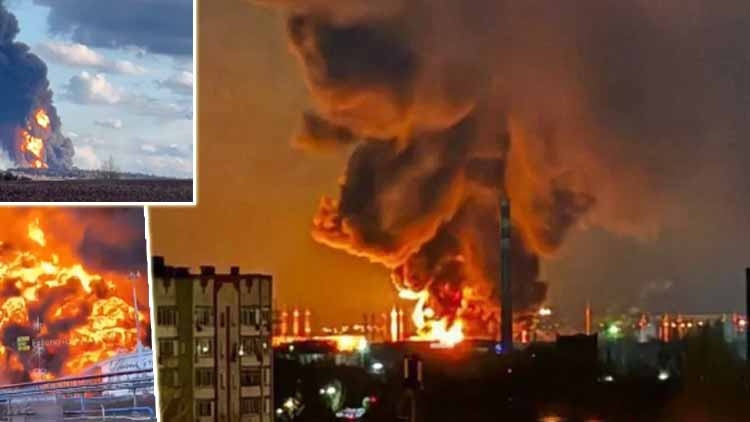 Rusya'da peş peşe saldırılar: Stratejik hedefler vuruldu... Acil durum ilan edildi