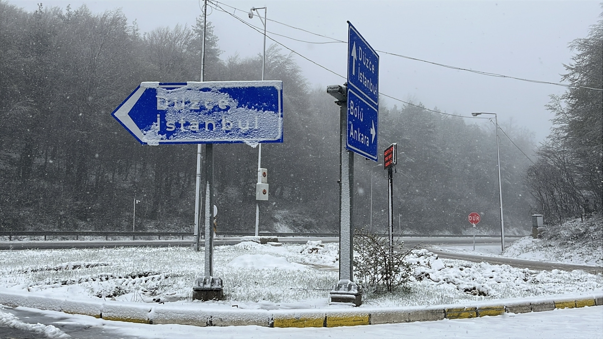 BOLU DAĞINDA KAR YAĞIŞI