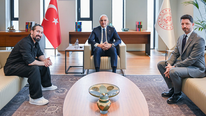 Kültür ve Turizm Bakanı Ersoy, Doğukan Manço ile görüştü