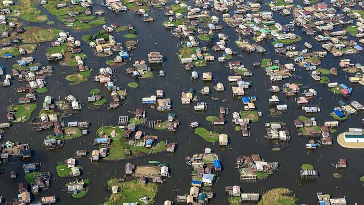 Afrikanın Venediki dronla görüntülendi