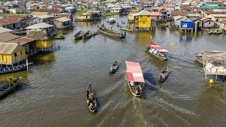 Afrikanın Venediki dronla görüntülendi