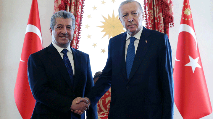 Cumhurbaşkanı Erdoğan, IKBY Başbakanı Mesrur Barzani'yi kabul etti