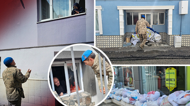 Tüm ilçede teyakkuza geçildi! Mahalleler tahliye edildi, kum torbaları ile bariyer oluşturuldu
