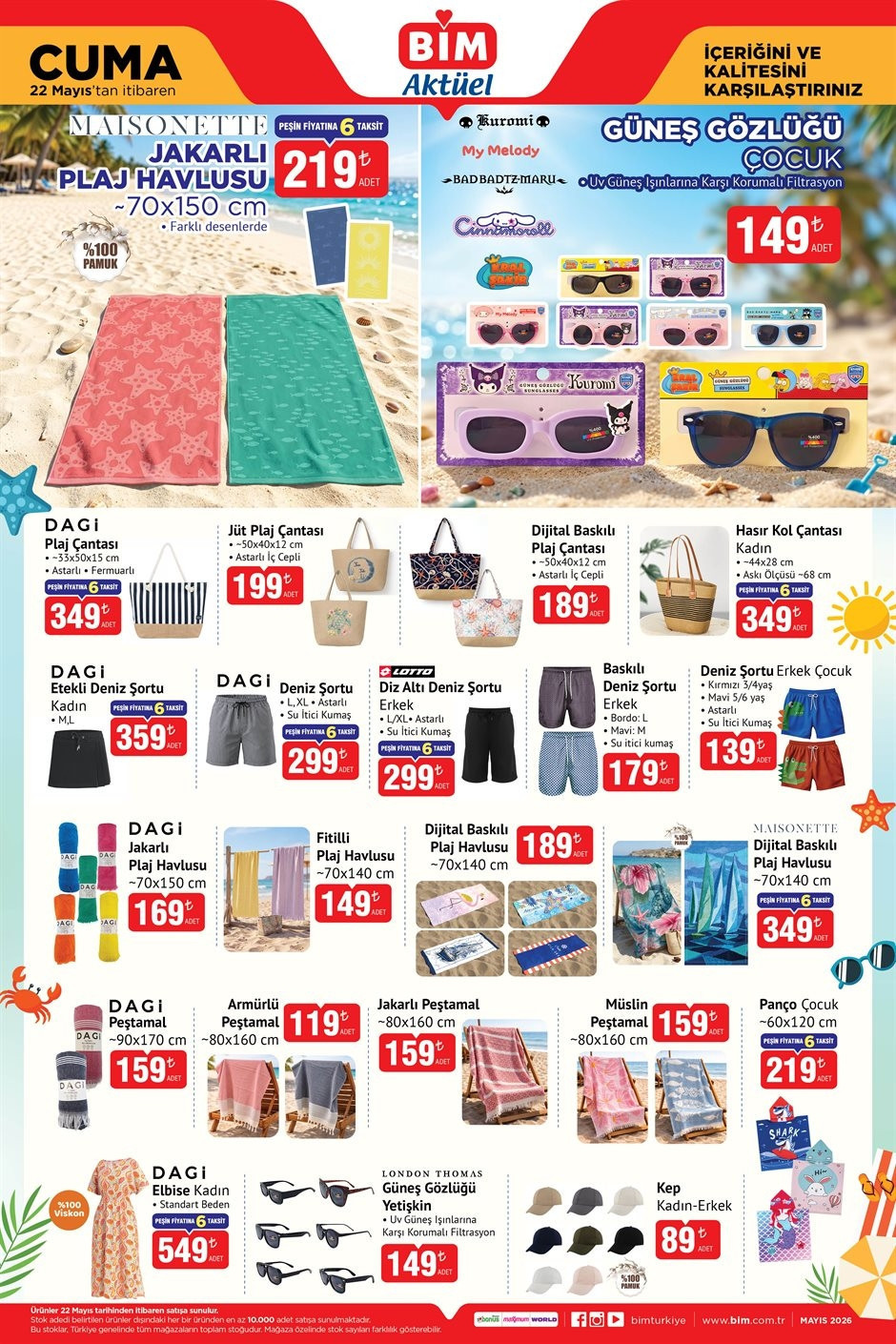 KEŞFETLİK ÜRÜNLER BİM AKTÜEL 22 MAYIS 2026 KATALOĞU BİMDE BU HAFTA CUMA İNDİRİMLİ AFİŞİ: 🛒🔴Bimde haftanın yıldız ürünleri neler BİM Aktüel Yaz Sezonu ve Piknik Ürünlerinde Dev İndirimler