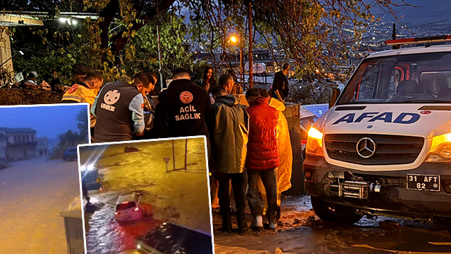 Hatay'da şiddetli sağanak hayatı felç etti! Köprü çöktü ve araçlar sürüklendi: 1 ölü, 3 yaralı