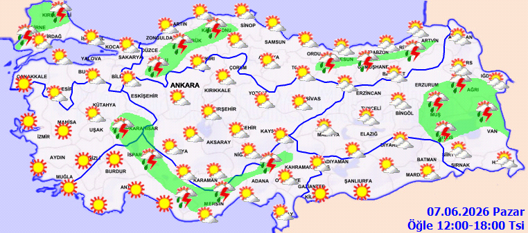 Üç Büyükşehirde Hava Durumu (7 Haziran 2026)
