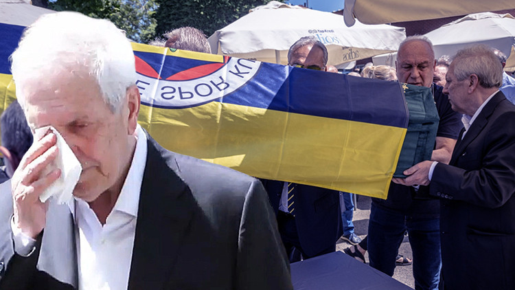 Aziz Yıldırım Fenerbahçe'nin eski yöneticisi Derviş Köksal Özbek'in cenazesinde gözyaşlarına hakim olamadı: 'Dostum, yol arkadaşım, inşallah cennette buluşuruz'