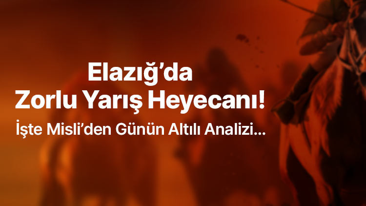 Elazığ'da Nefes Kesen Yarış Heyecanı! Misli'den Günün Altılı Ganyan Analizi Yayınlandı kapak görseli