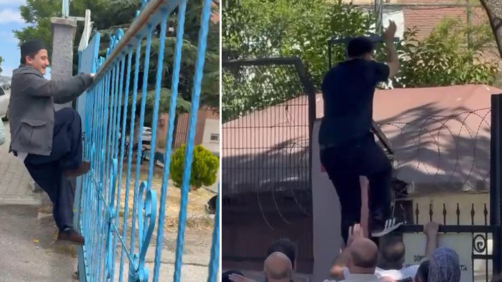 YKSde son dakika manzaraları Demir korkuluklardan atlayıp sınava girmeye çalıştılar