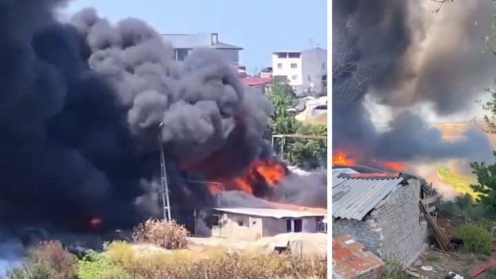 Sultangazi'de metruk fabrikada yangın! Ormanlık alana sıçradı... Çok sayıda ekip sevk edildi