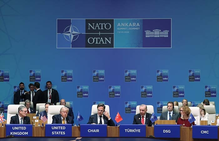 Erdoğan liderleri karşıladı, aile fotoğrafı çekildi NATO Liderler Zirvesinden dikkat çeken kareler...