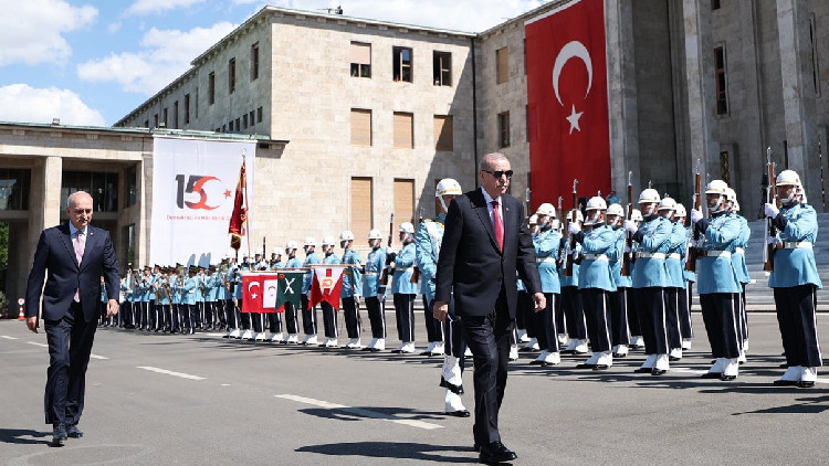 15 Temmuz anması: Cumhurbaşkanı Erdoğan TBMM'de