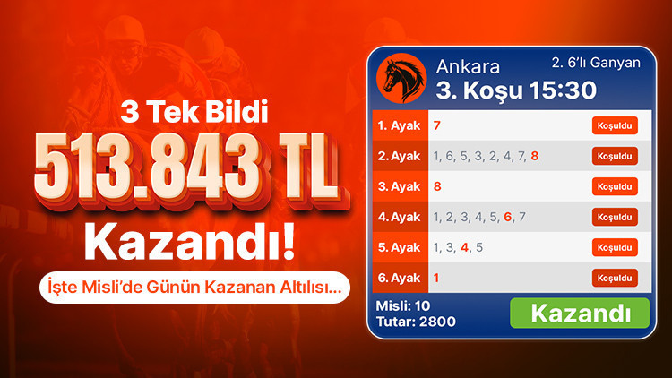 Ankara’da Şansını Yakalayan Misli Üyesi 513.843 TL Kazandı!