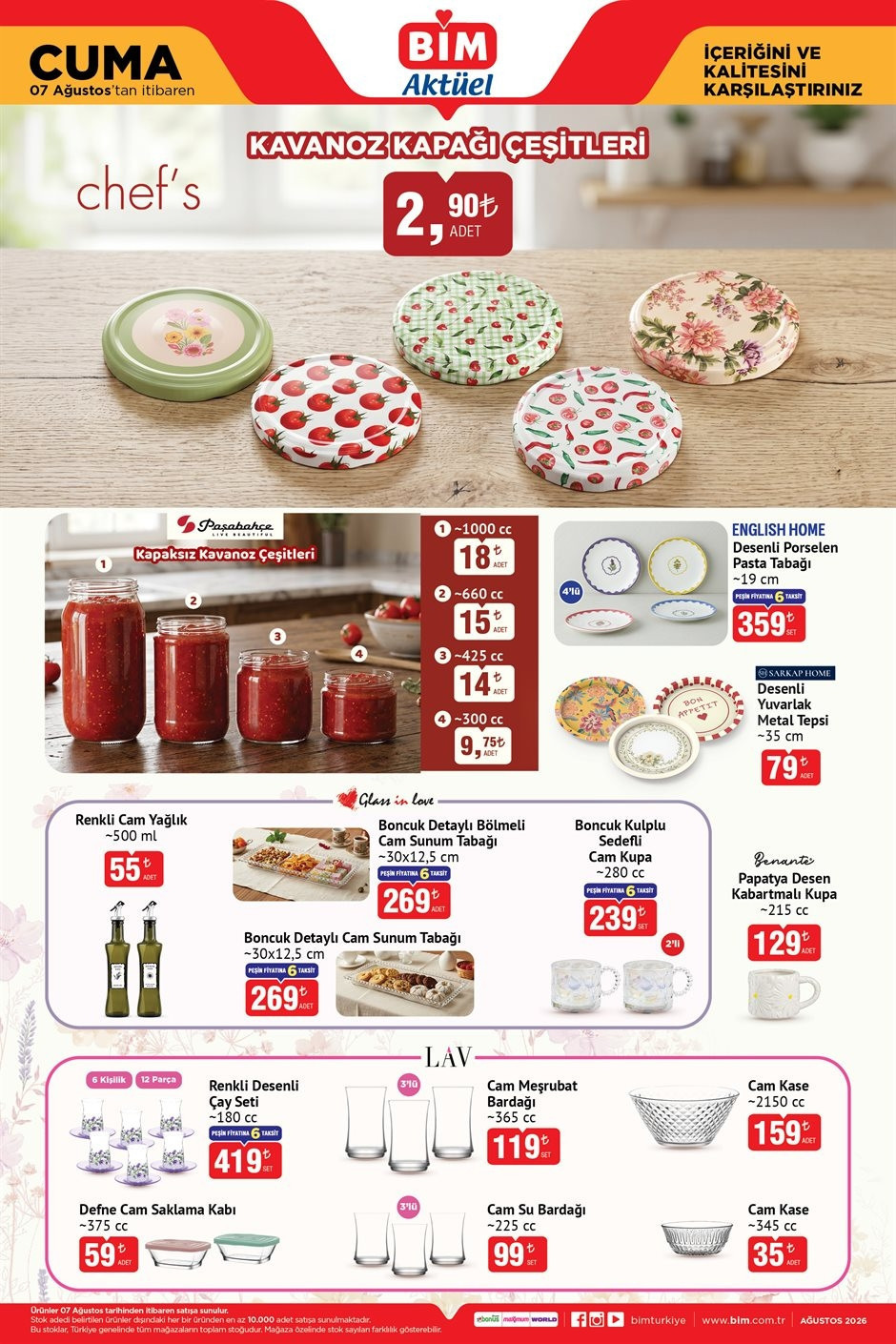 BİM ONLİNE EVE TESLİM BİM AKTÜEL 5-7 AĞUSTOS 2026 KATALOĞU - İNDİRİMLİ ÜRÜNLER || Bimde bu hafta cuma neler var Bim broşürü Erişte Makarna Makinesi, Kavanoz Kapağı, Oyun Bilgisayarı Getiriyor