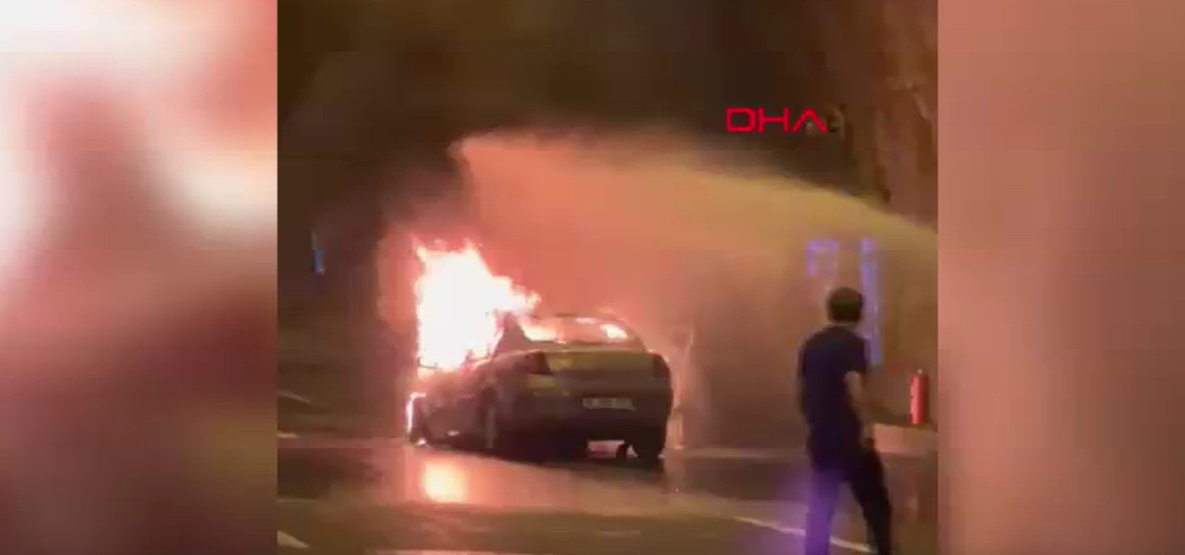 Bolu Dağı Tüneli’nde alev alan otomobil yandı